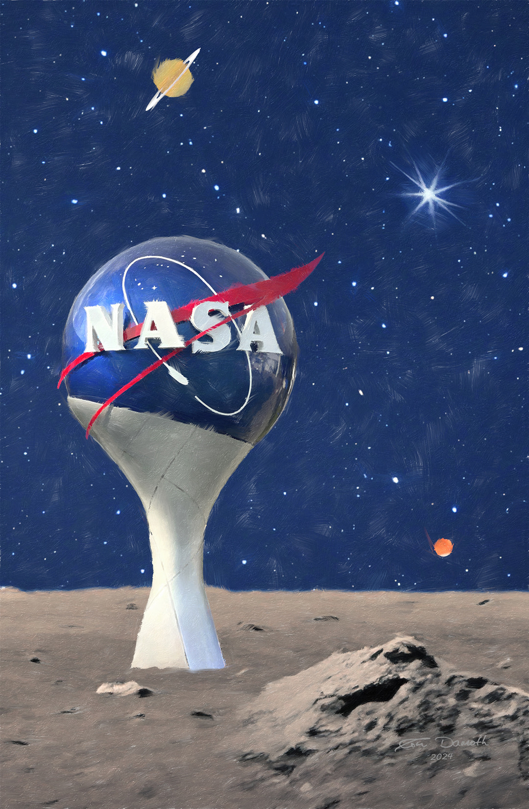 "Nasa on the moon" Tom Damoth © 2024