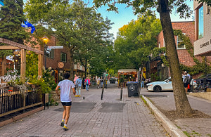 As my month in this beautiful city neared an end, I made reservations at a restaurant my daughter recommended. On the way, a runner passed on a street closed to cars. That is when I realized how shady this city is. Trees are everywhere, and I was grateful to walk in their shadows on that hot August afternoon.