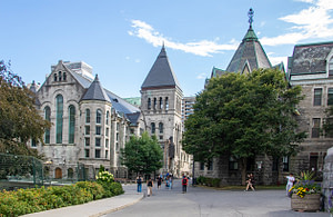 Near the Kondiaronk Belvedere is the Grand Staircase. The staircase leads down to McGill University; a place I visited often to photograph campus life.