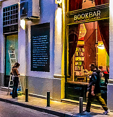 Bookbar Athens Greece -28 SQ. by Tom Damoth © 2026