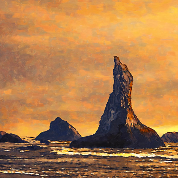 Barking Seal Rock (Wizard Hat) Bandon, Oregon