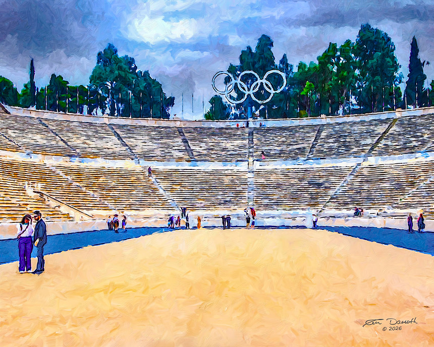 Bookbar Athens Greece The Kallimarmaro-Blog-Image Bookbar Athens Greece The Kallimarmaro-Blog-Image by Tom Damoth © 2026